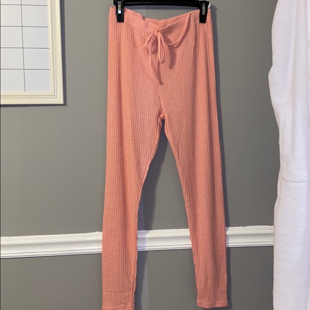 Short sleeve knitted jogger set